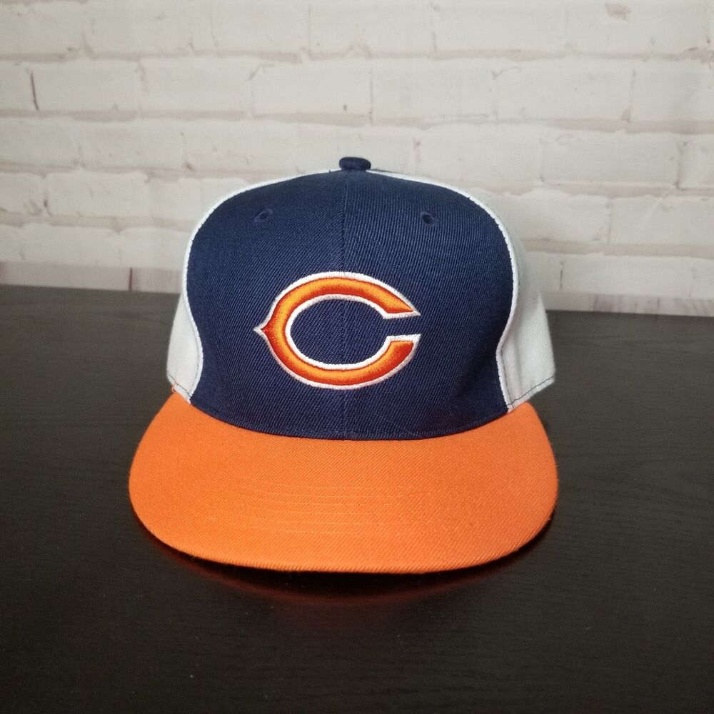 Chicago Bears Hat Cap Snap Back Blue White Orange NFL Football SYKE Mens